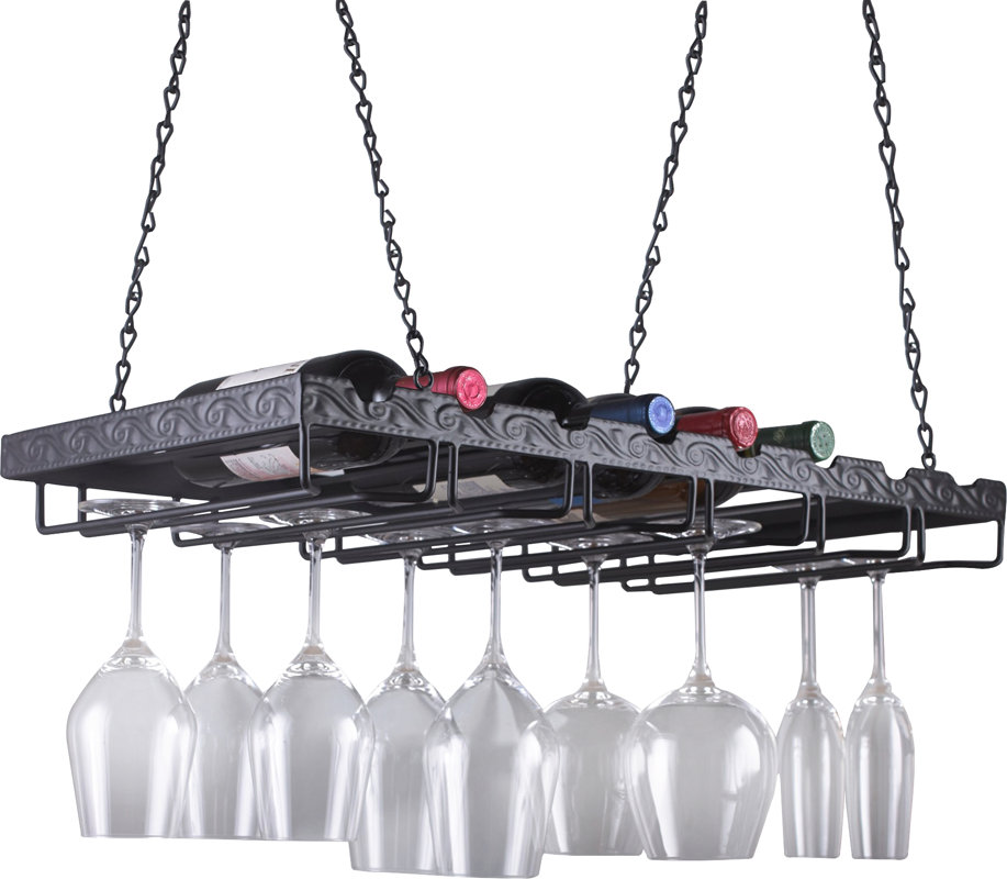 Wine Enthusiast Companies 8 Bottle Hanging Wine Rack & Reviews Wayfair
